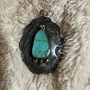 Sterling Silver Pendant with Turquoise Stone